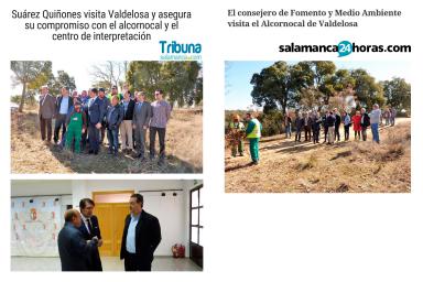 Suárez Quiñones visita Valdelosa   El Consejero de fomento reafirma su compromiso con el Alcornocal de Valdelosa.